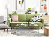 Uniline Luxury Mid-Century Sofa In Suede Green