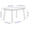 Volvo Luxury 6 Seater Dining Table in Golden Stainless Steel - Luxe Maple