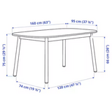 Rolex Luxury 6 Seater Dining Table in Black