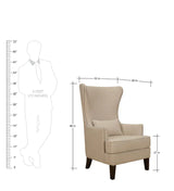 Volvo High Back Wing Chair In Silver Color